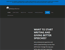 Tablet Screenshot of globalspeechwriter.com